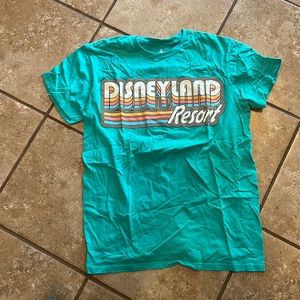 Disneyland Tee shirt Large teal worn once. Used. Smoke free home. Got it there